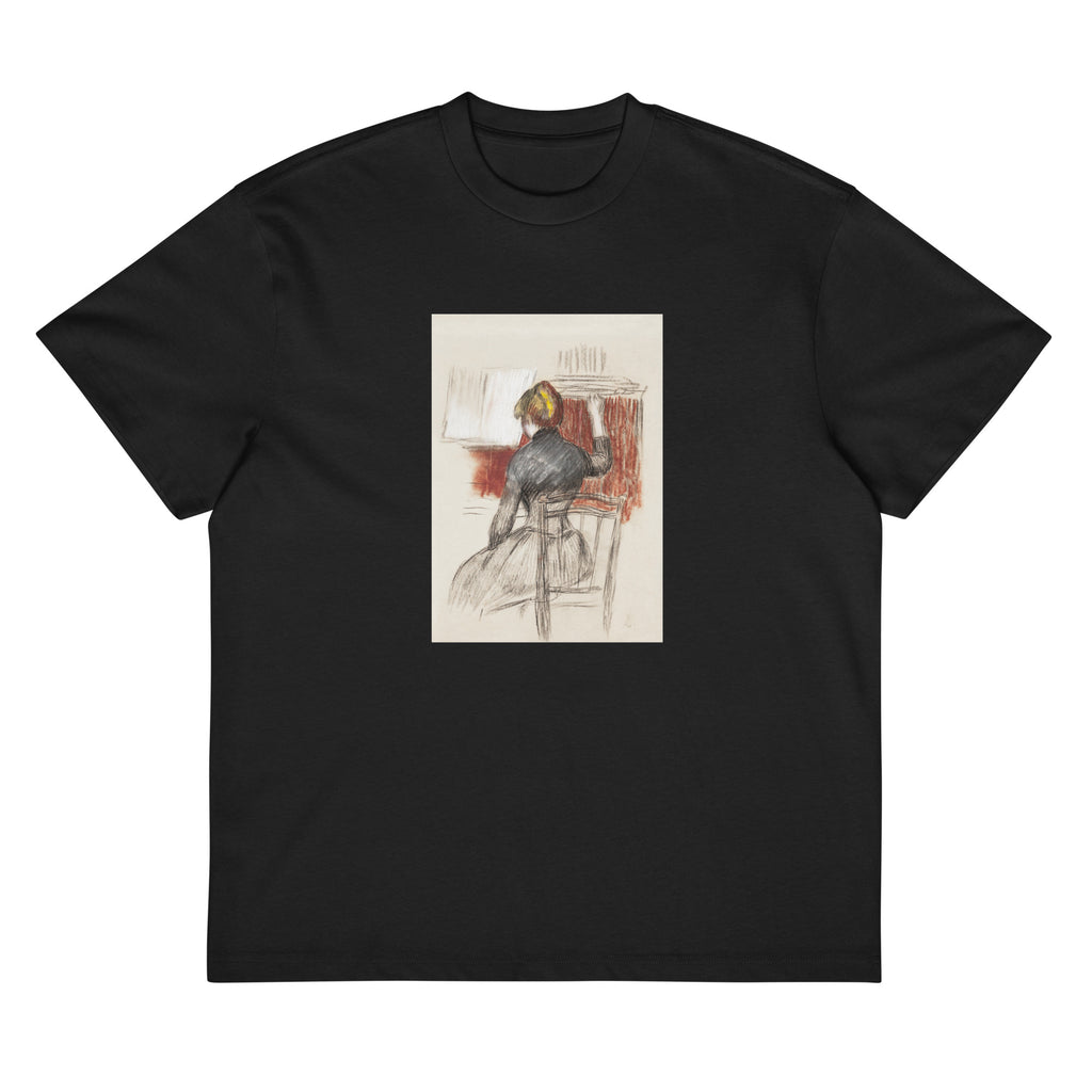 Black T-shirt Woman At A Piano Signature