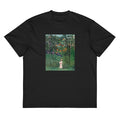 Black T-shirt Woman Walking In An Exotic Forest Femme Se Promenant Dans Une Foret Exotique Signature