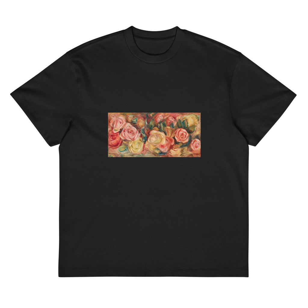 Black T-shirt Roses Renoir Signature