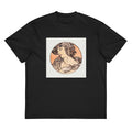 Black T-shirt Stained Glass Fouquet Mucha IX Signature