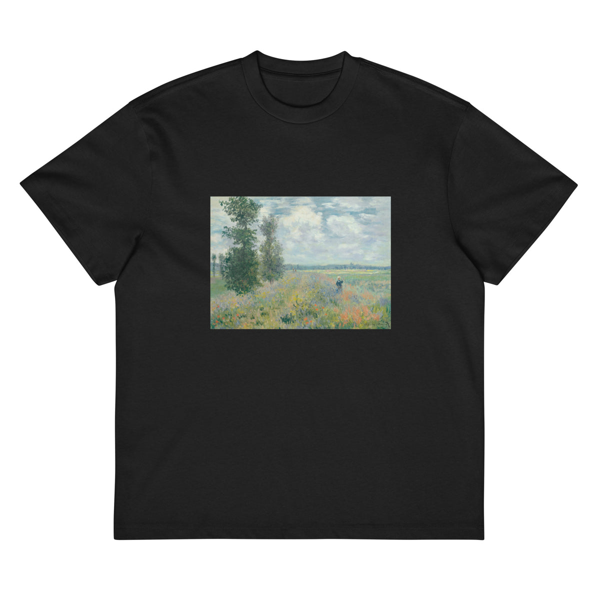 Black T-shirt Poppy Fields Near Argenteuil Signature