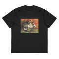 Black T-shirt Vincent Van Gogh S Bowl With Sunflowers Roses And Other Flowers Famous Painting Signature