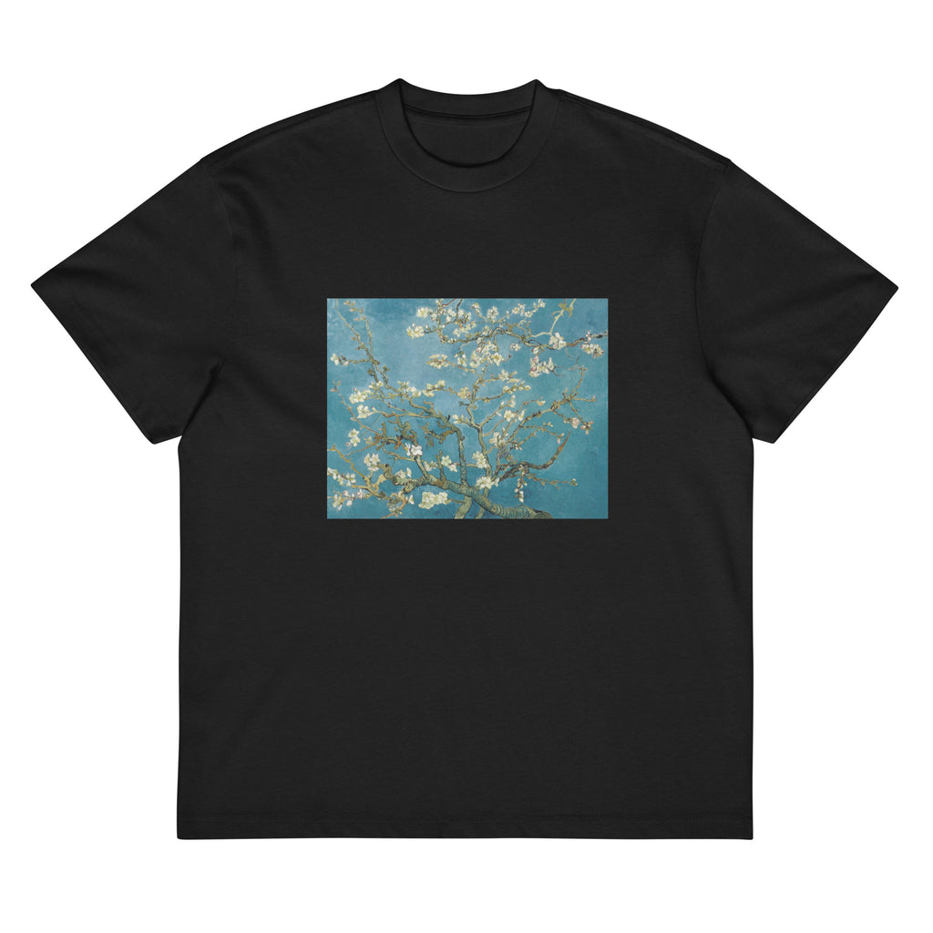 Black T-shirt Vincent Van Gogh S Almond Blossom Famous Painting Signature