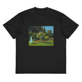 Black T-shirt Claude Monet S Lady In The Garden Famous Painting Signature