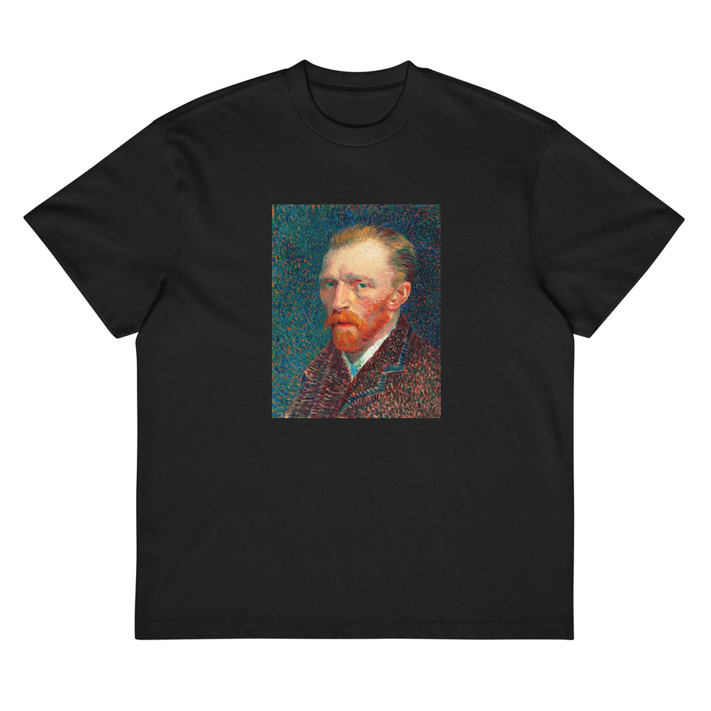 Black T-shirt Vincent Van Gogh S Self-Portrait Famous Artworks Signature