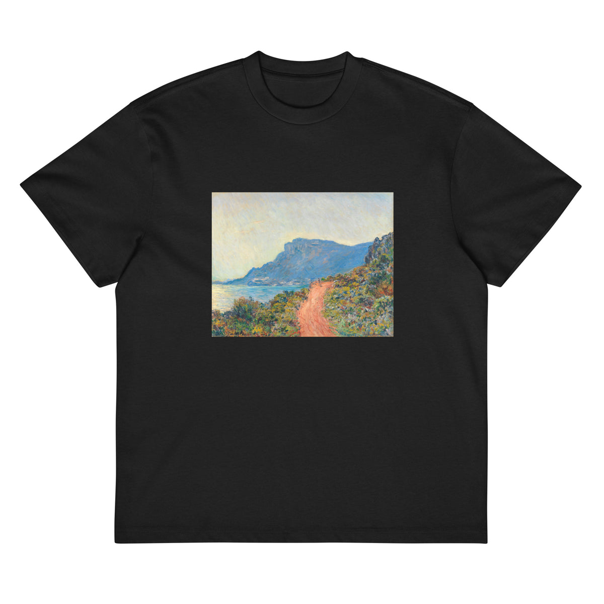Black T-shirt La Corniche Near Monaco Signature