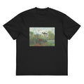 Black T-shirt The Artist S Garden In Argenteuil A Corner Of The Garden With Dahlias Signature