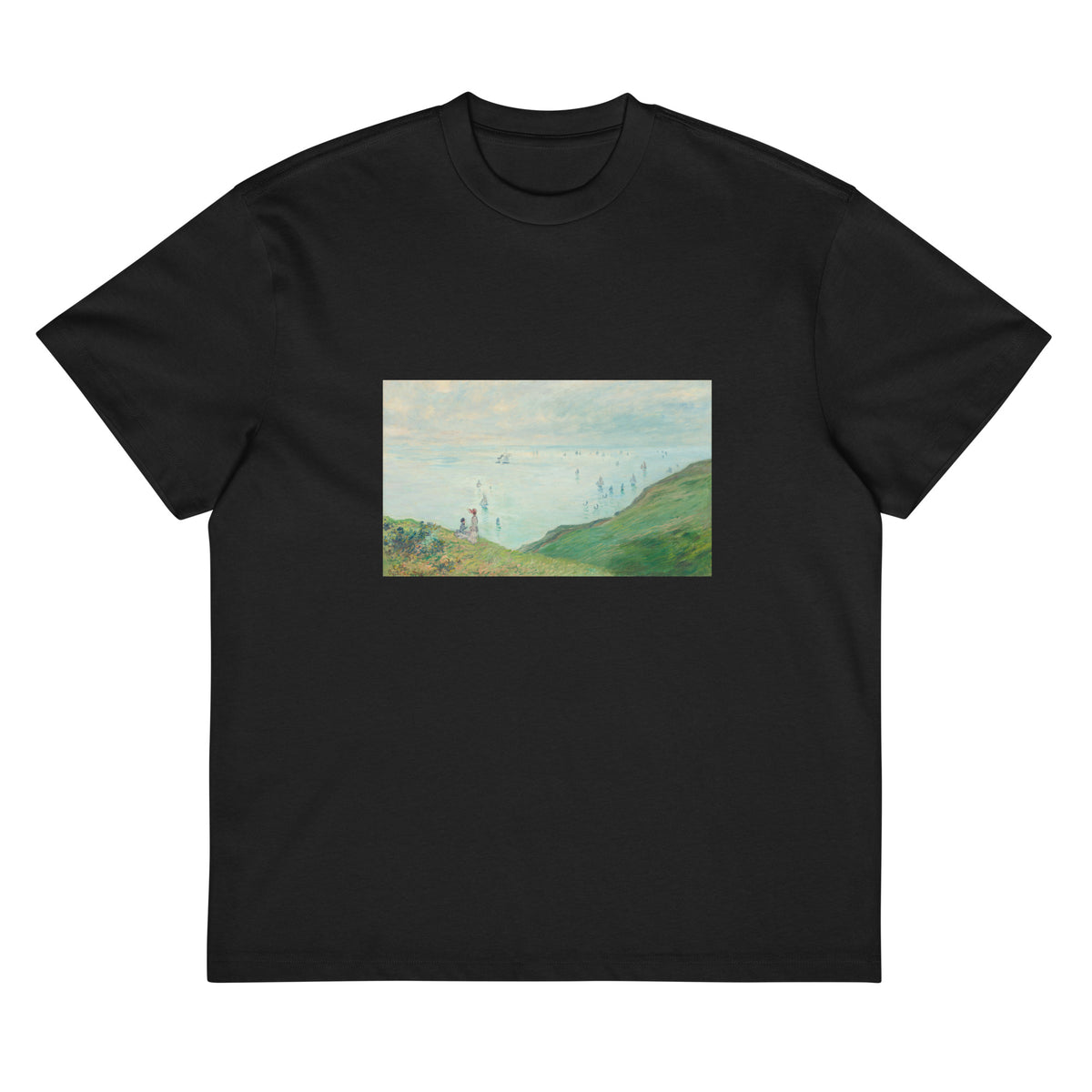 Black T-shirt Cliffs At Pourville Signature