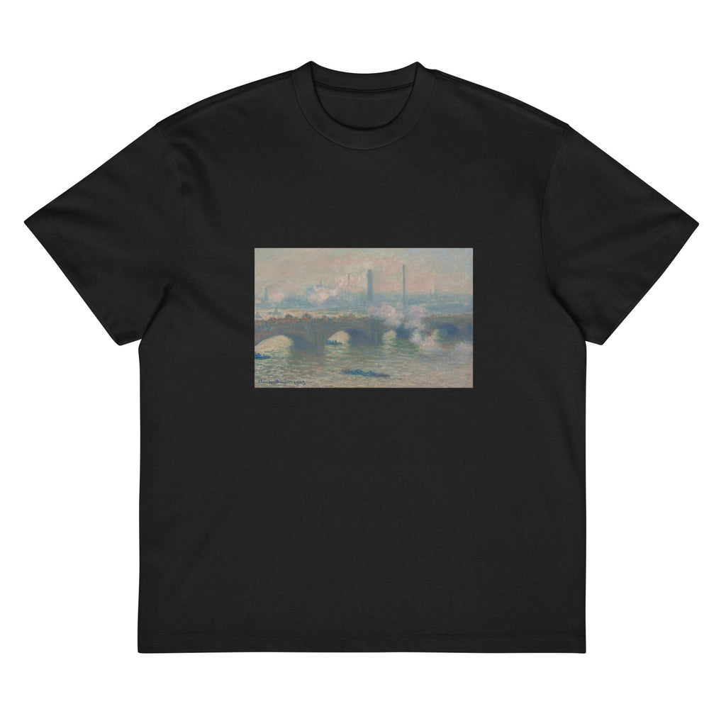 Black T-shirt Waterloo Bridge Gray Day Signature