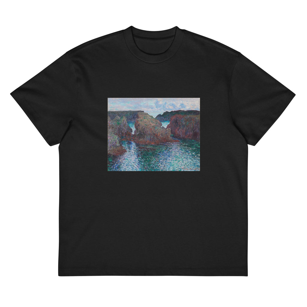 Black T-shirt Rocks At Port-Goulphar Belle- Icirc Le Signature
