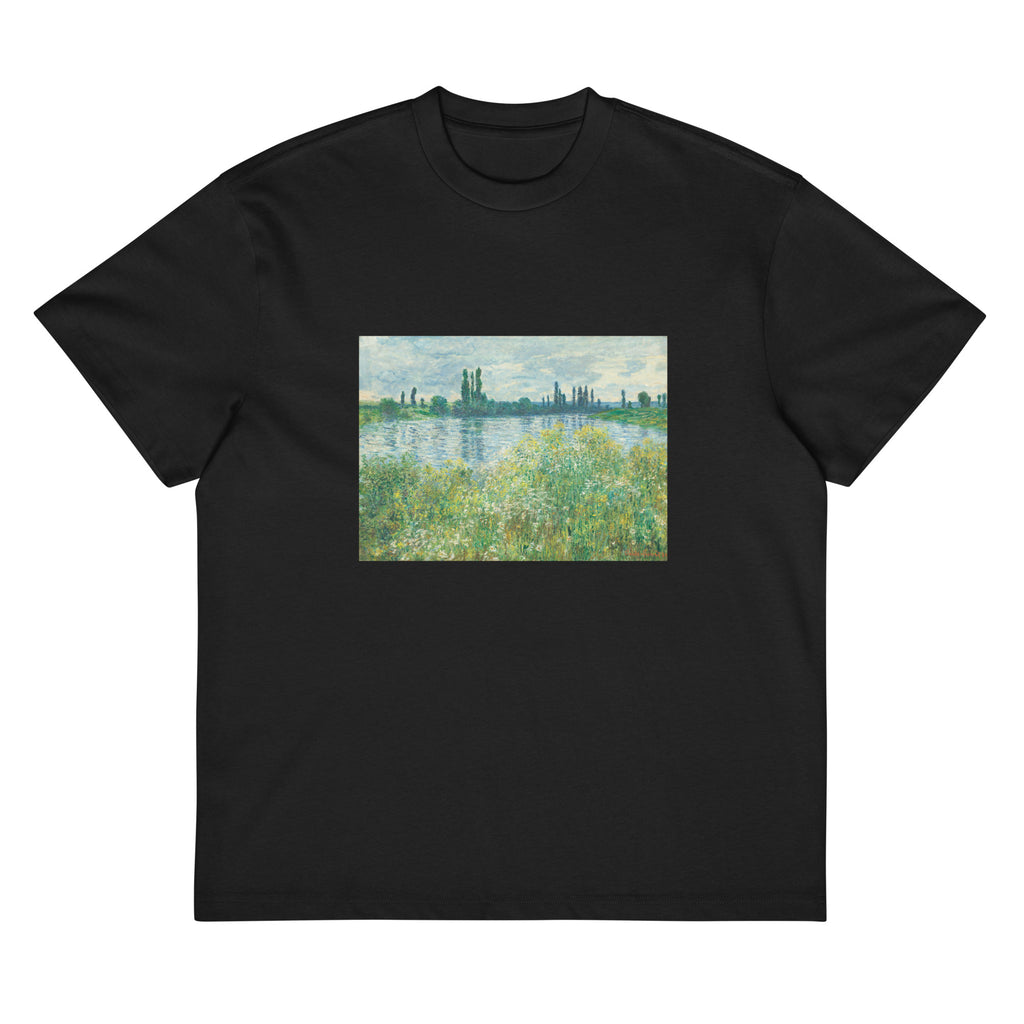 Black T-shirt Banks Of The Seine Vetheuil Signature