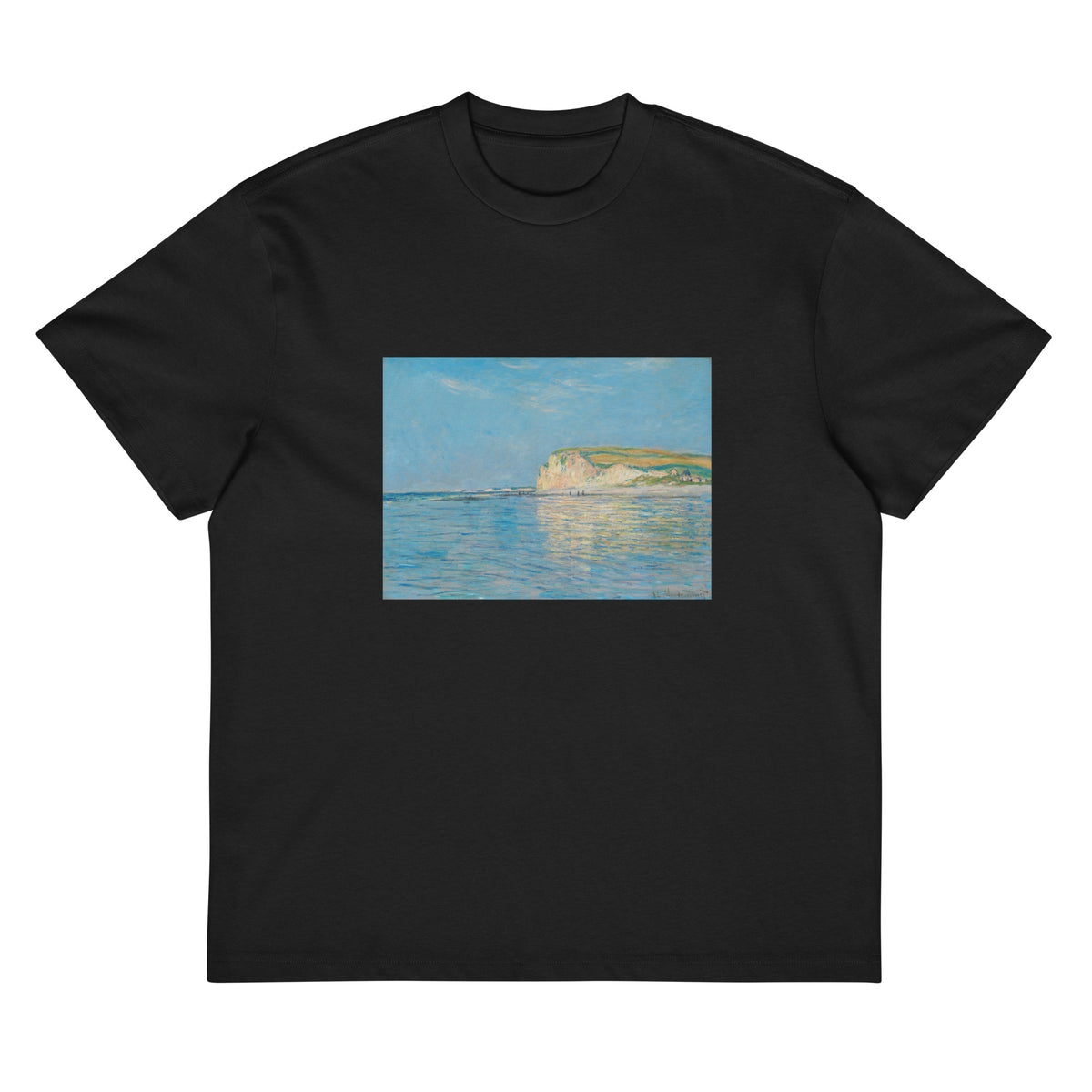 Black T-shirt Low Tide At Pourville Near Dieppe Signature