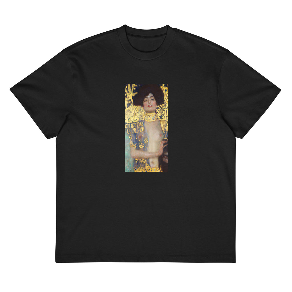 Black T-shirt Gustav Klimt Judith And The Head Of Holofernes Famous Painting Signature