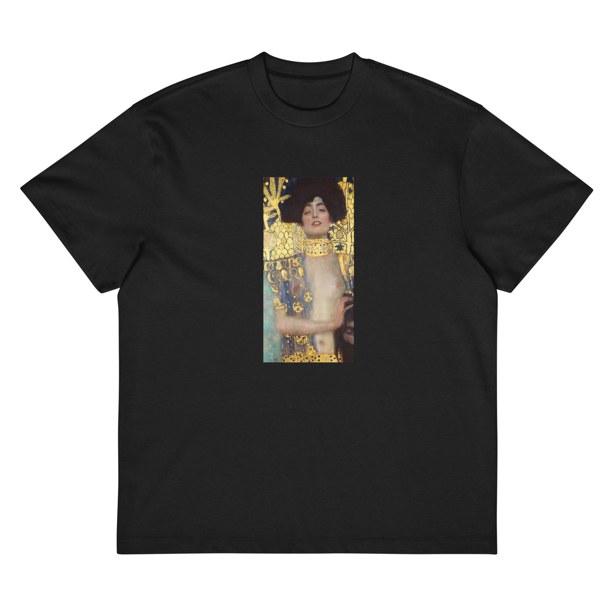 Black T-shirt Gustav Klimt Judith And The Head Of Holofernes Famous Painting Signature
