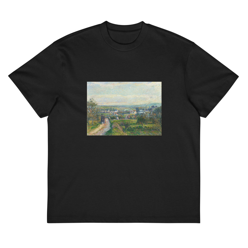 Black T-shirt View Of Saint-Ouen-L Aumone Signature