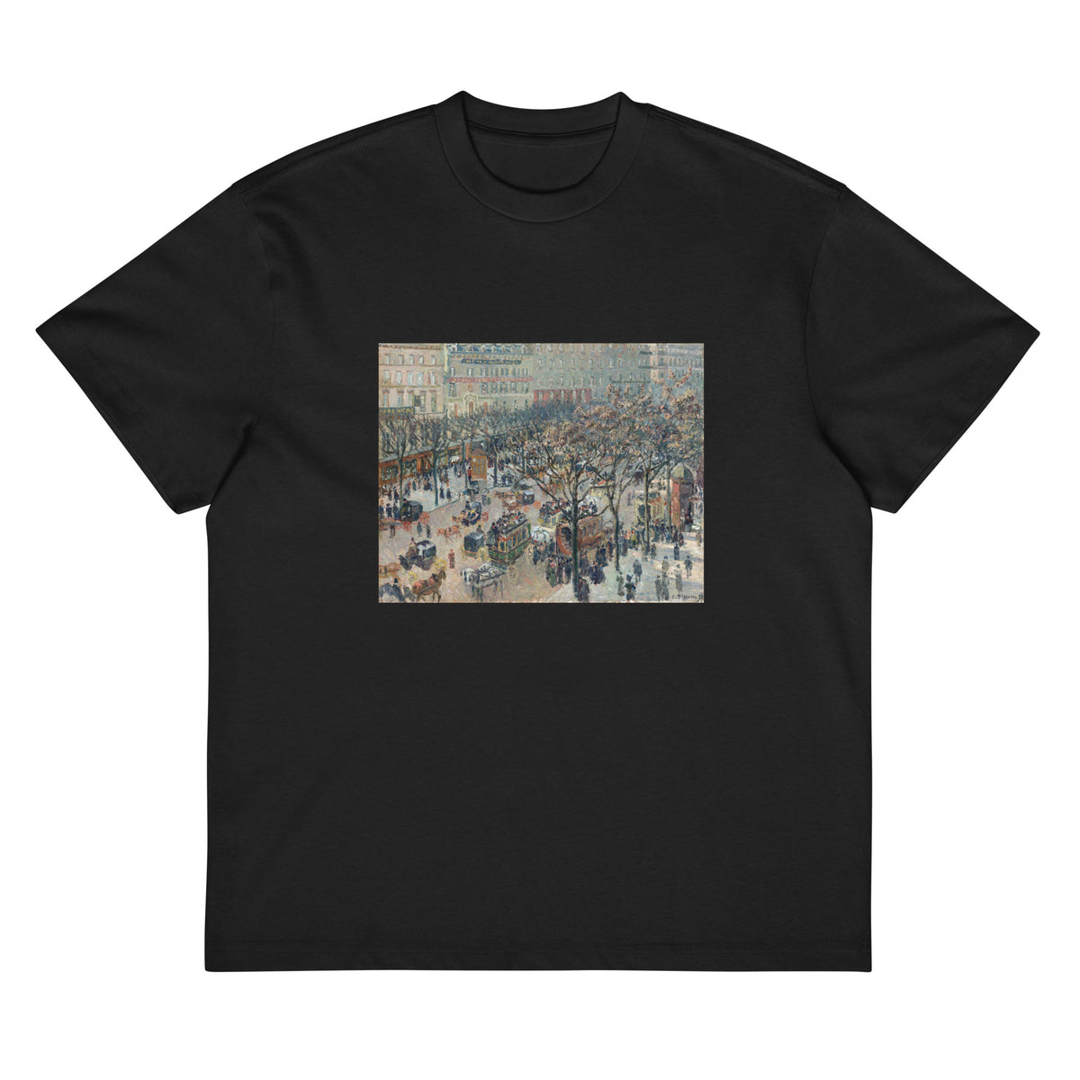 Black T-shirt Boulevard Of The Italians Morning Sunlight Signature