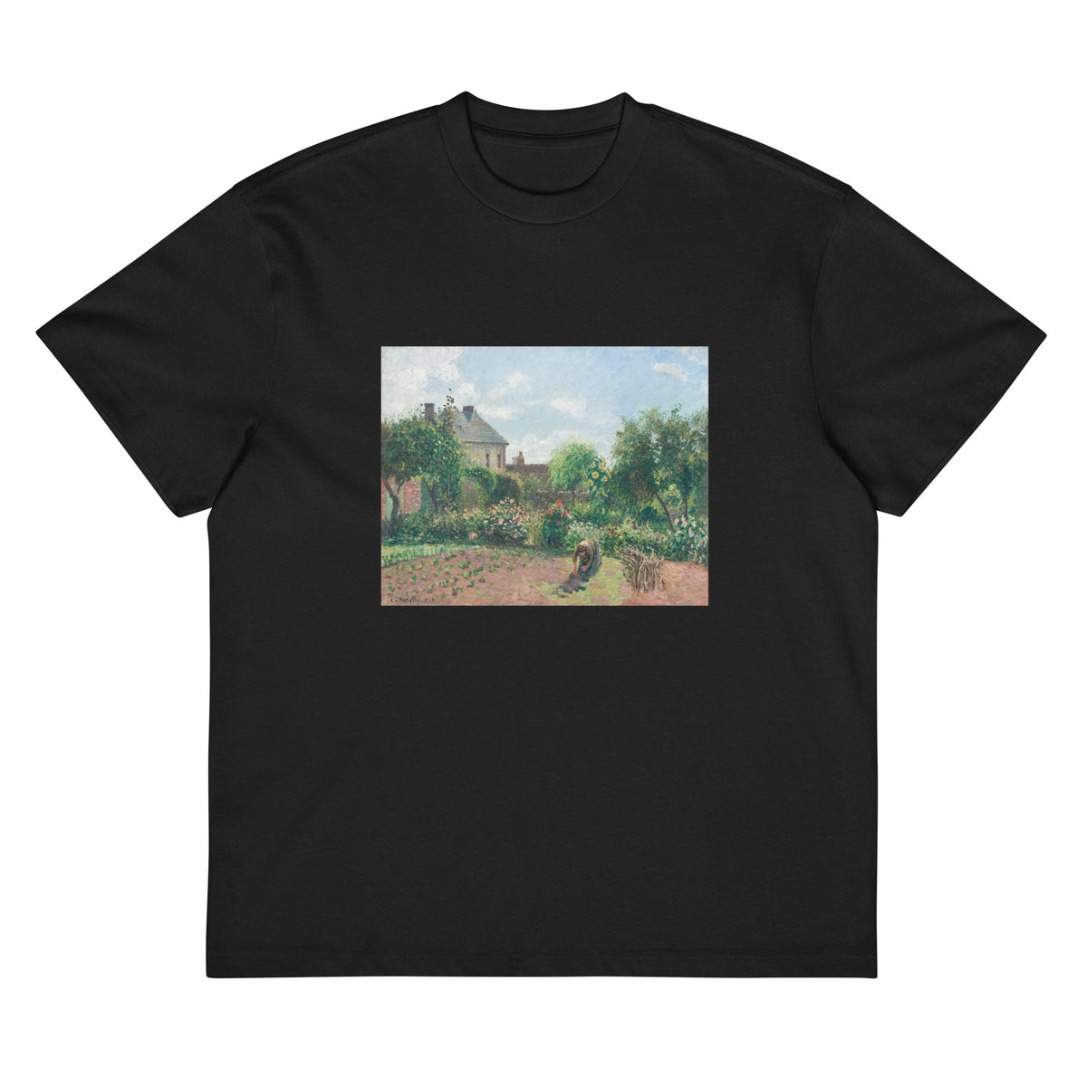 Black T-shirt The Artist Garden At Eragny Signature
