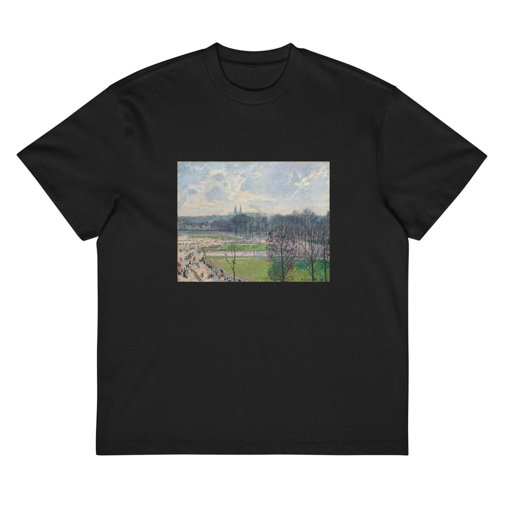 Black T-shirt The Garden Of The Tuileries On A Winter Afternoon Signature