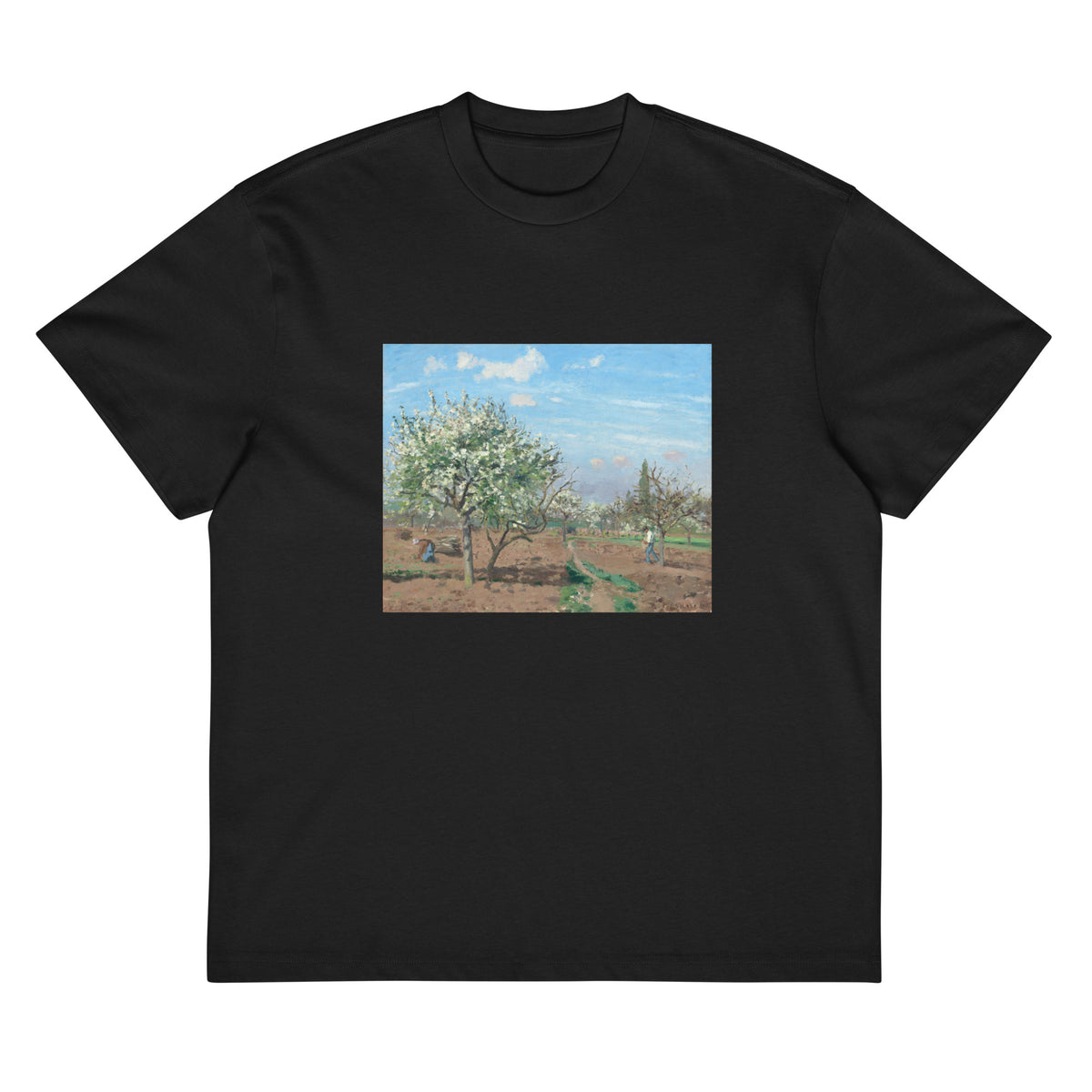 Black T-shirt Orchard In Bloom Louveciennes Signature