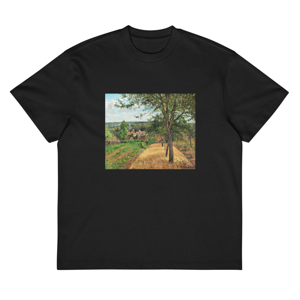 Black T-shirt Orchards At Louveciennes Painting In High Resolution Signature