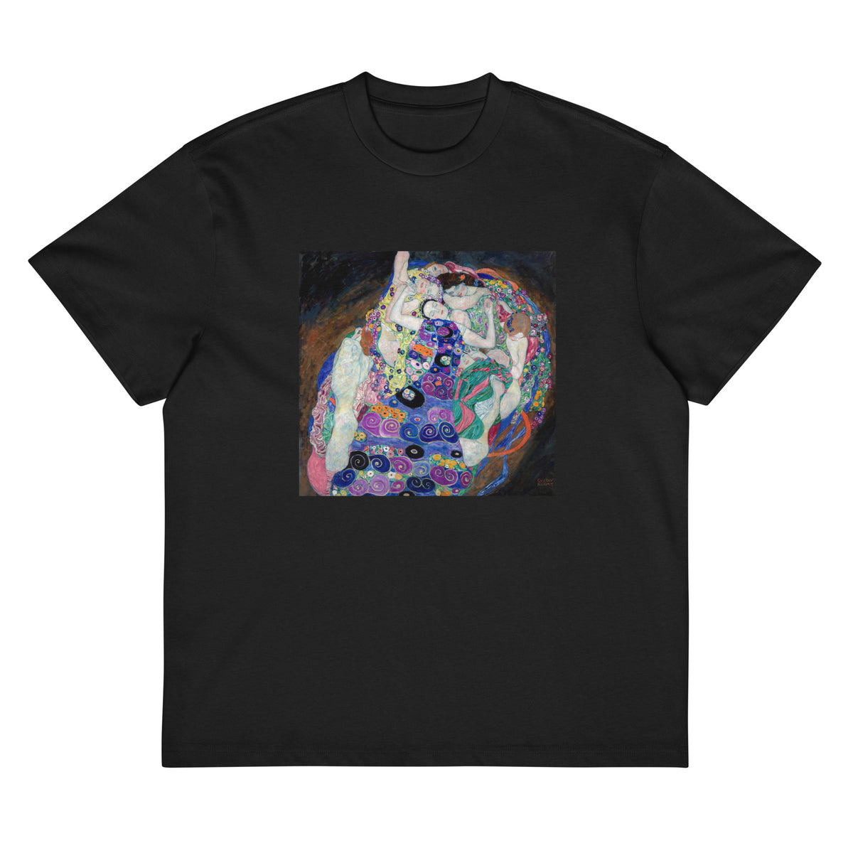 Black T-shirt Gustav Klimt The Virgin Famous Painting Signature