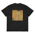 Black T-shirt Gustav Klimt Portrait Of Adele Bloch-Bauer I Famous Painting Signature