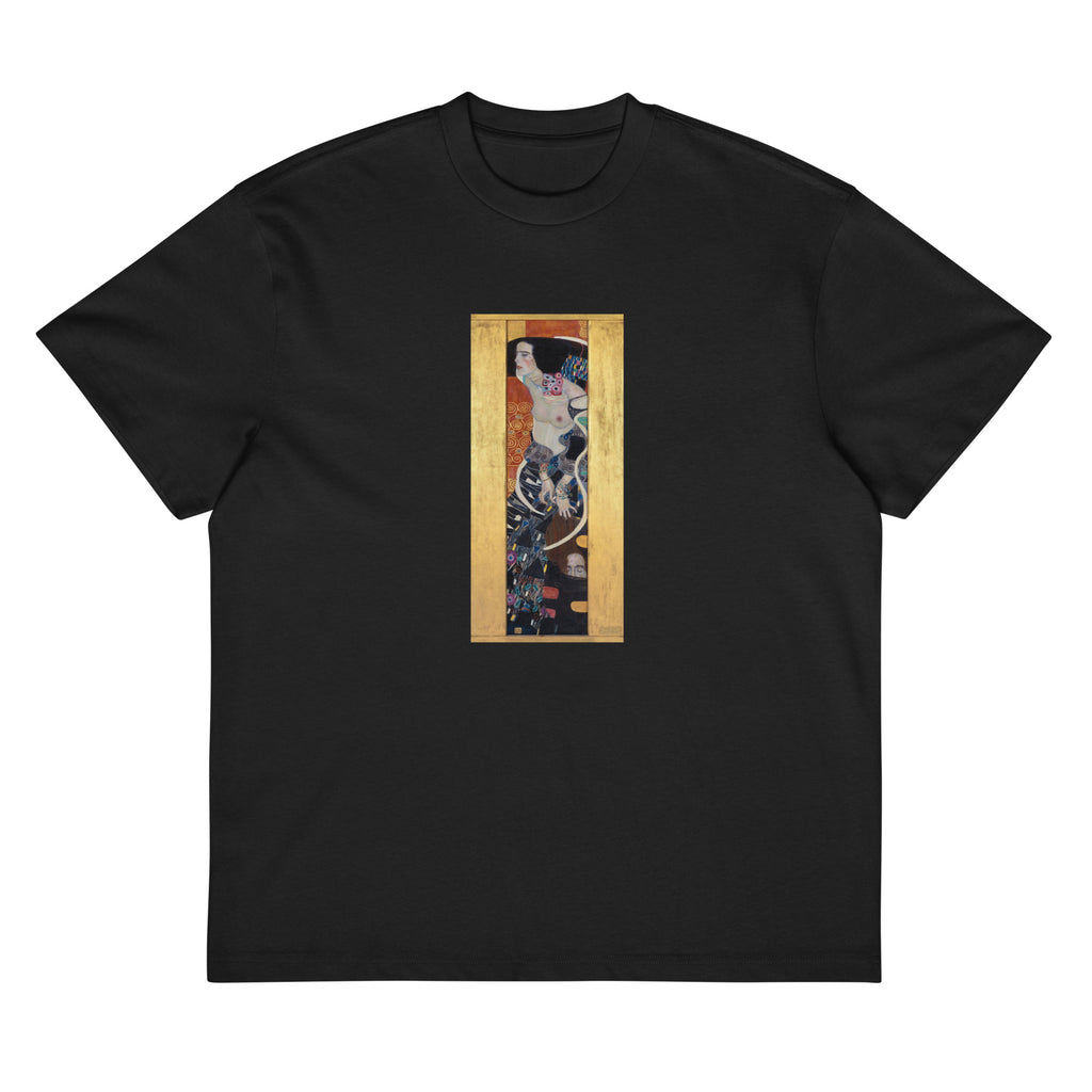 Black T-shirt Gustav Klimt Judith II Famous Painting Signature