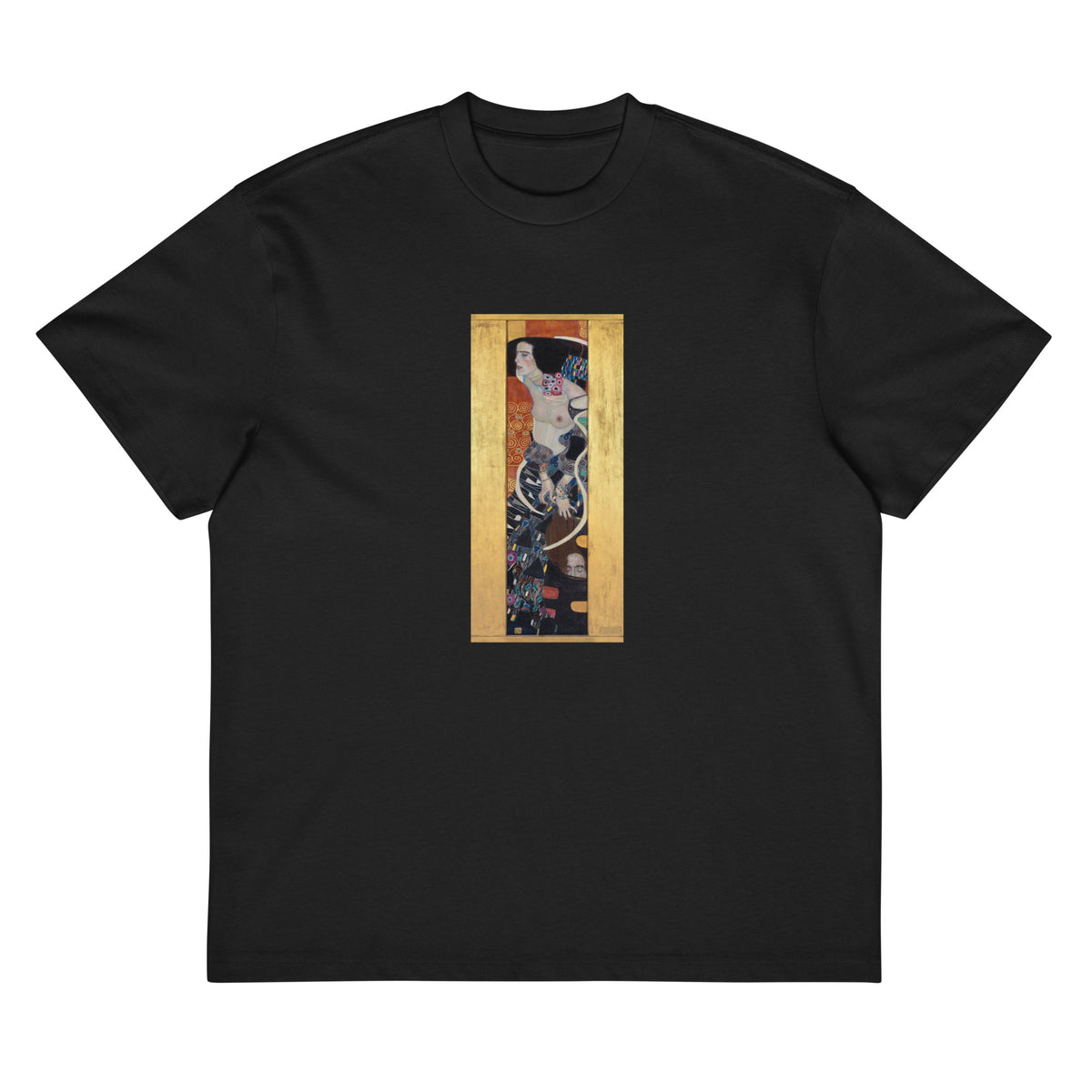 Black T-shirt Gustav Klimt Judith II Famous Painting Signature