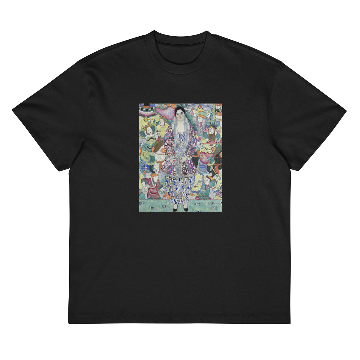 Black T-shirt Gustav Klimt Portrait Of Friederike Maria Beer Famous Painting Signature