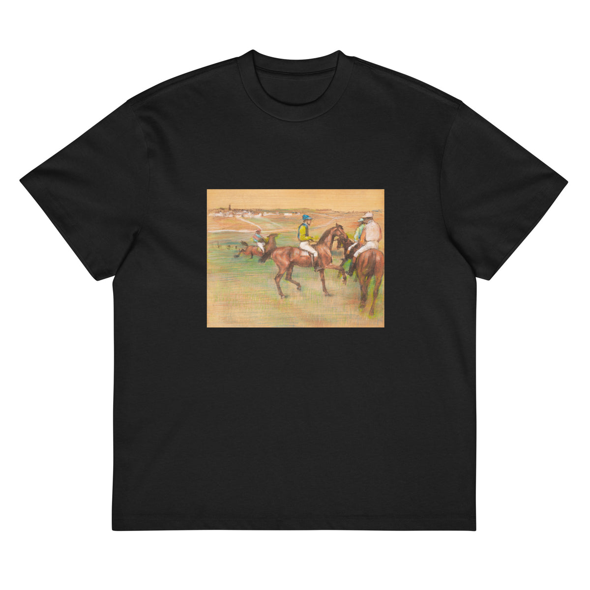 Black T-shirt Race Horses Signature