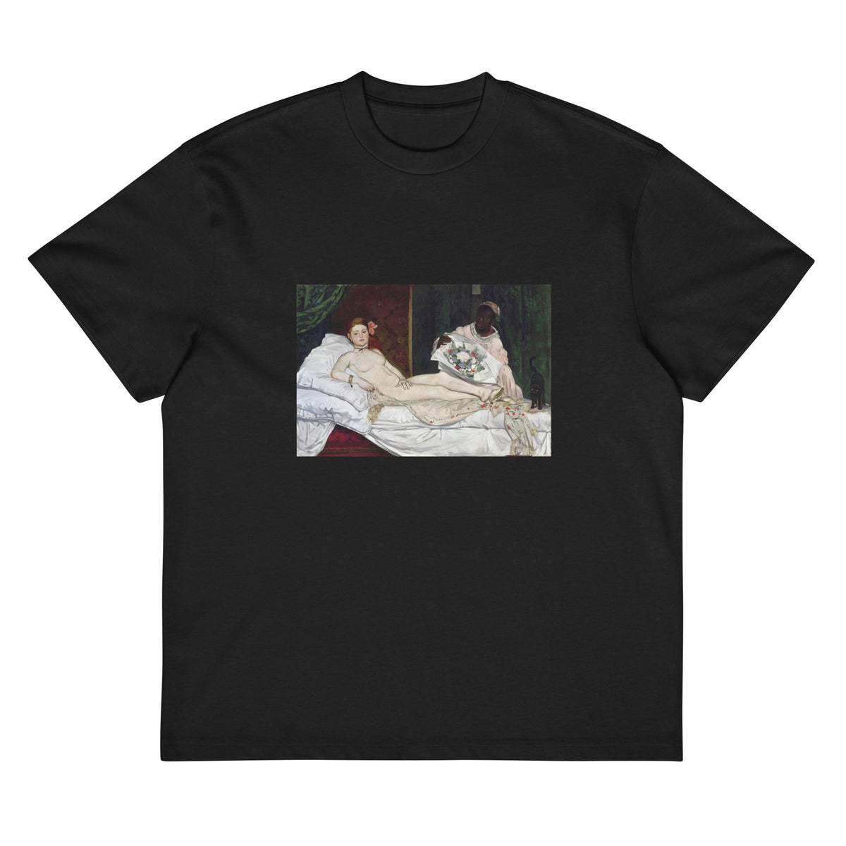 Black T-shirt Olympia Edouard Manet 1863 Signature