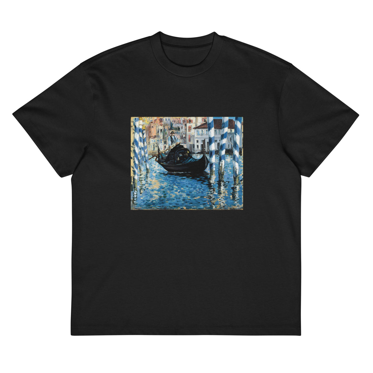Black T-shirt Blue Venice Edouard Manet 1874 Signature