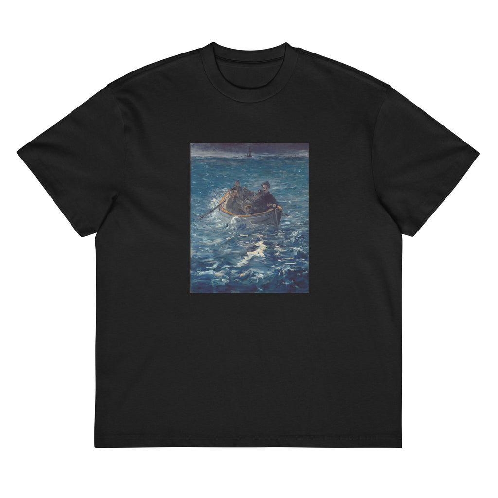 Black T-shirt The Escape Of Rochefort Edouard Manet 1881 Signature