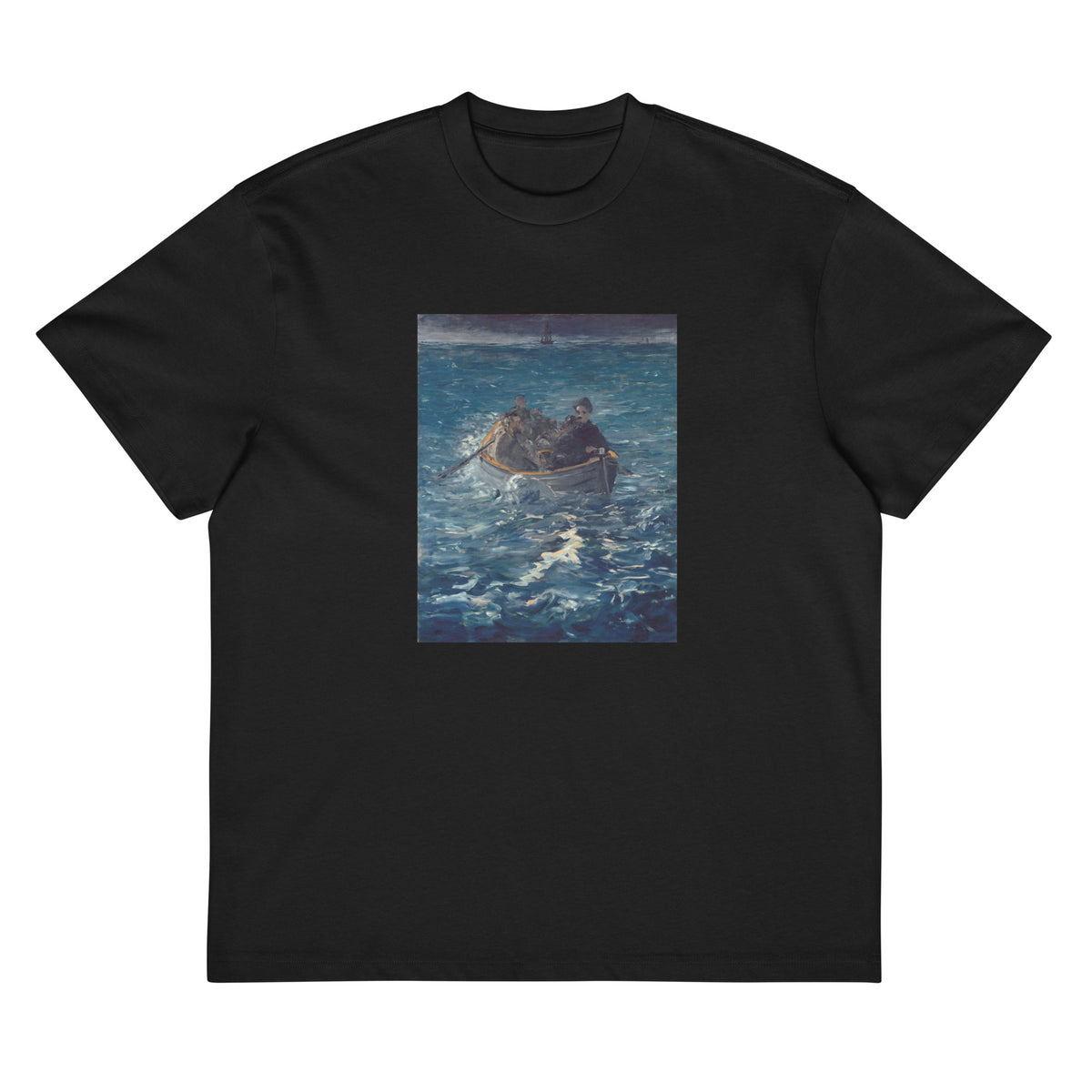 Black T-shirt The Escape Of Rochefort Edouard Manet 1881 Signature