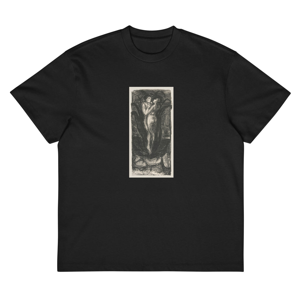 Black T-shirt The Flower Of Love Die Blume Der Liebe 1896 Signature