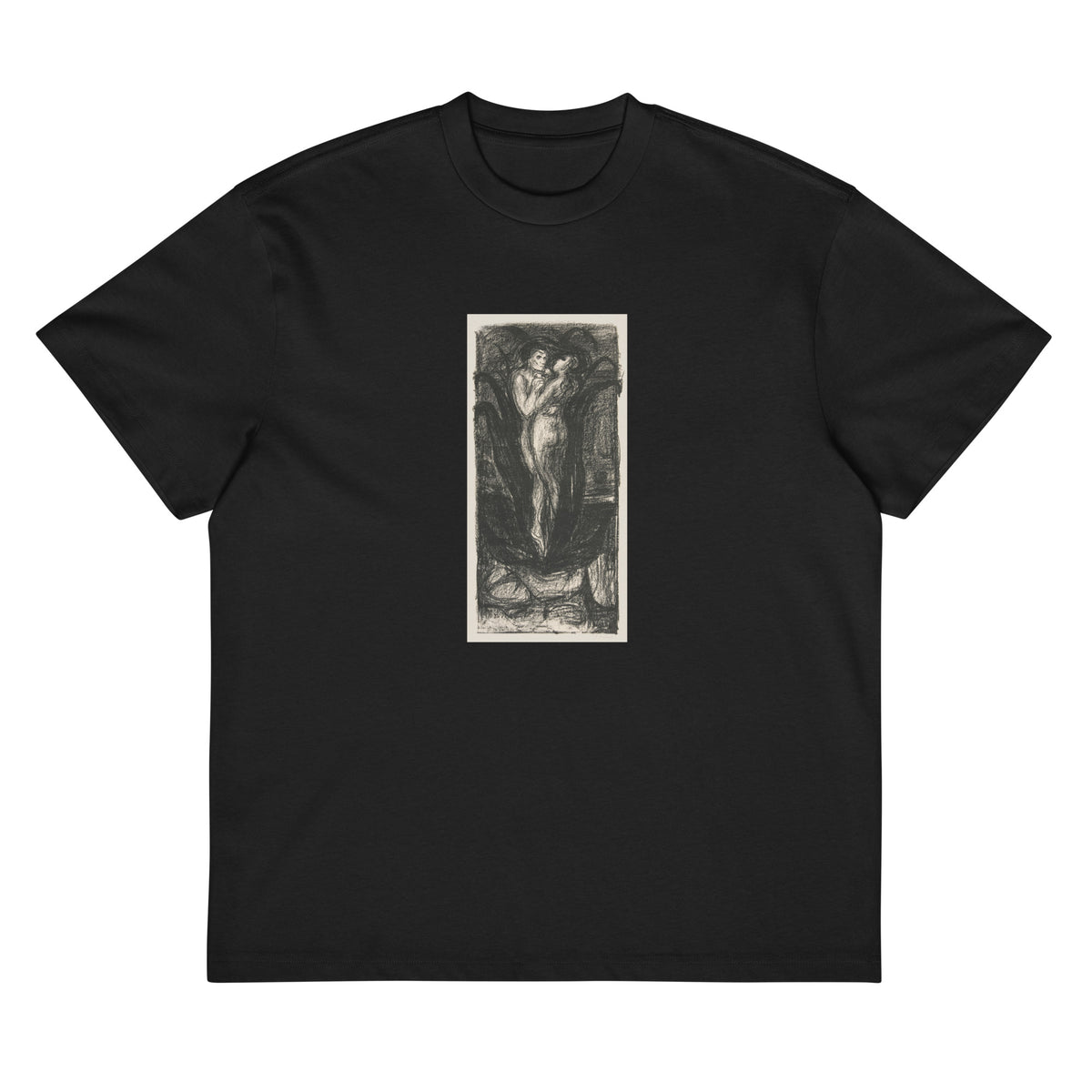 Black T-shirt The Flower Of Love Die Blume Der Liebe 1896 Signature