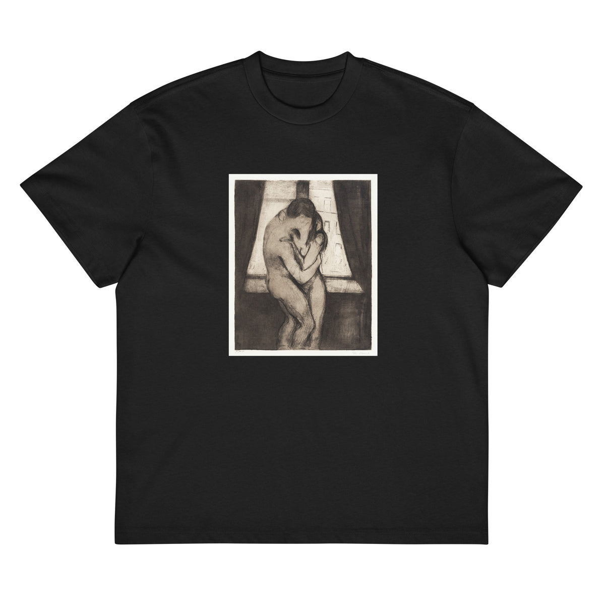 Black T-shirt The Kiss Signature