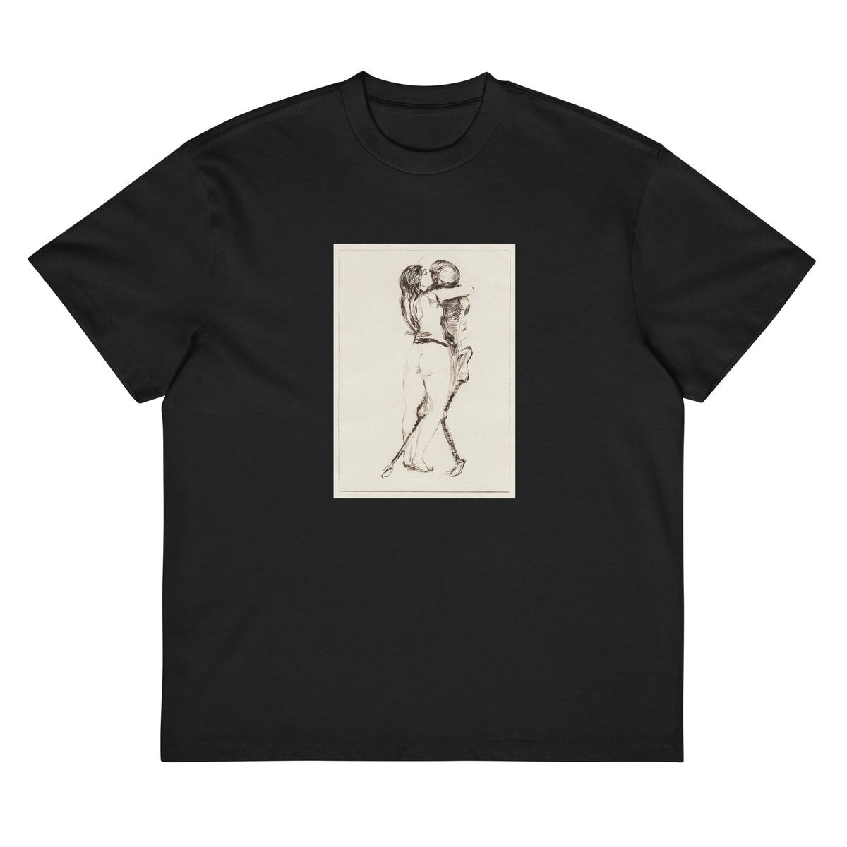 Black T-shirt Death And The Woman Signature