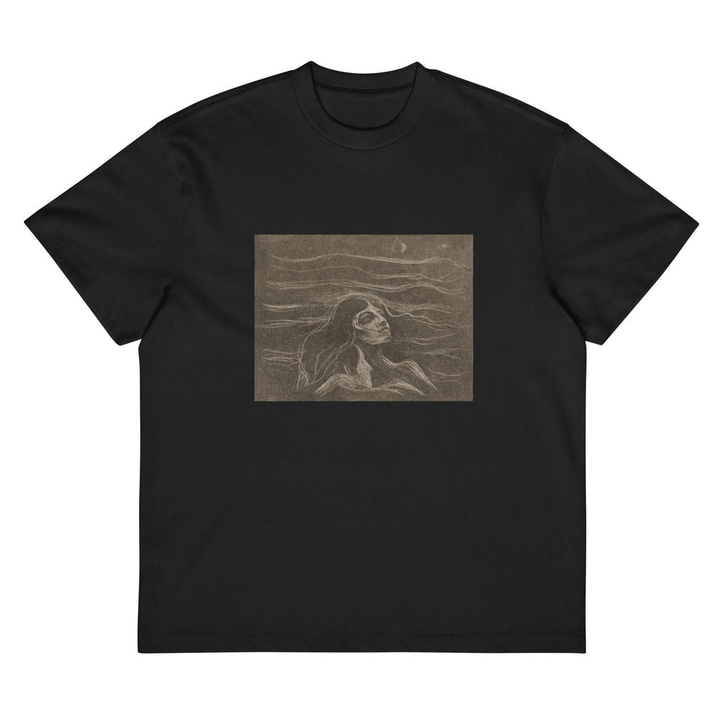 Black T-shirt On The Waves Of Love Signature
