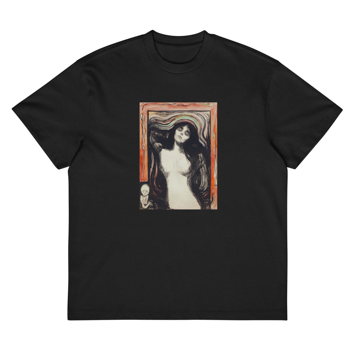 Black T-shirt Madonna Signature