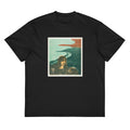 Black T-shirt Woman Head Against The Shore Signature