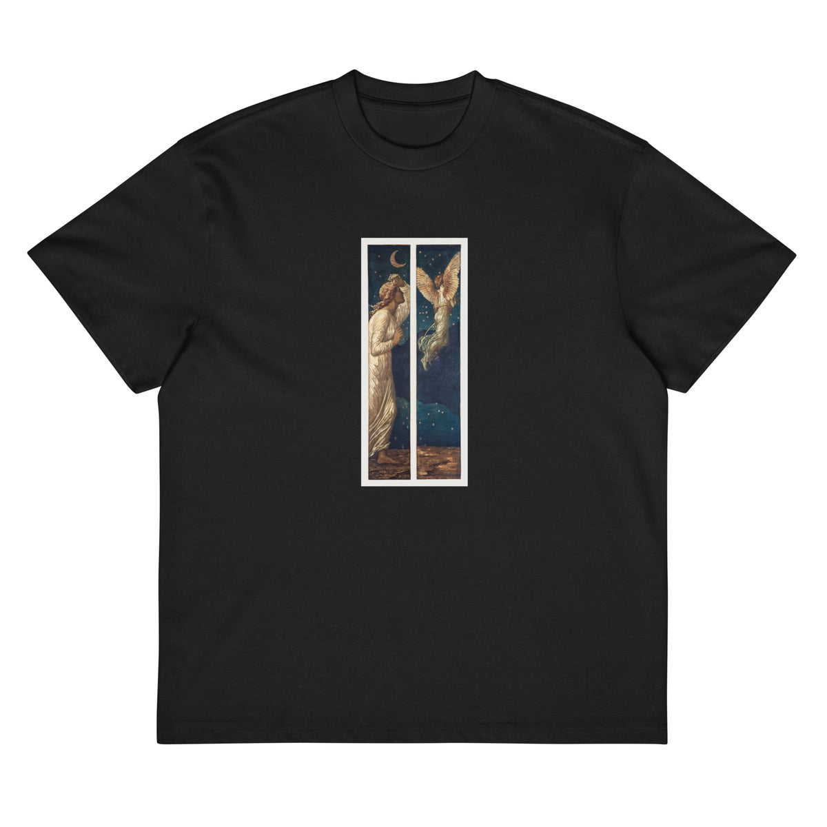 Black T-shirt Cupid Flying Away Signature
