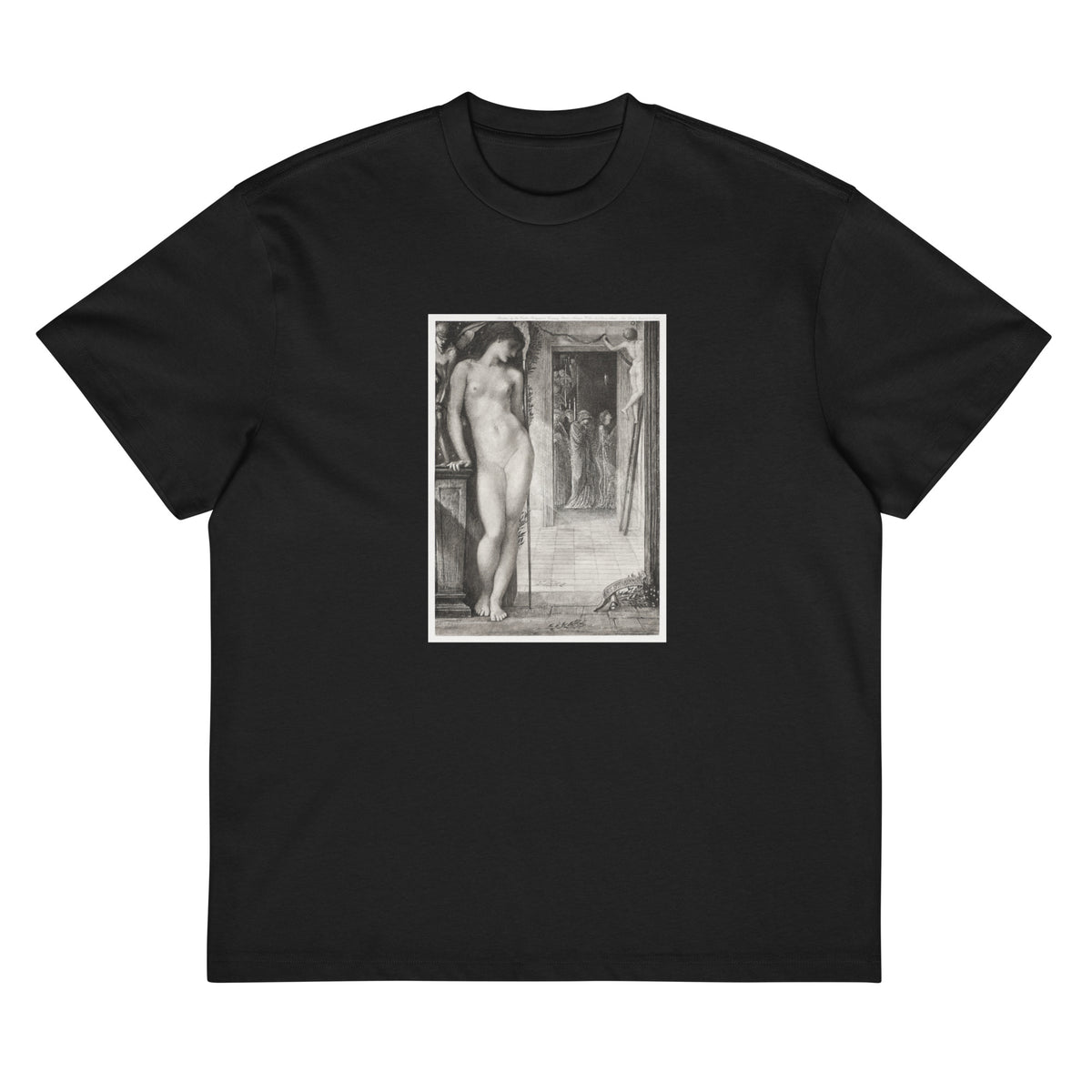 Black T-shirt Venus Epithalamia Print Signature