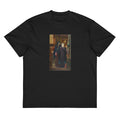 Black T-shirt The Wizard Two Figures In A Narrow Darkened Chamber A Bearded Man In A Heavy Robes Reveals A Convex Mirror To A Young Veiled Girl Behind A Drape Signature