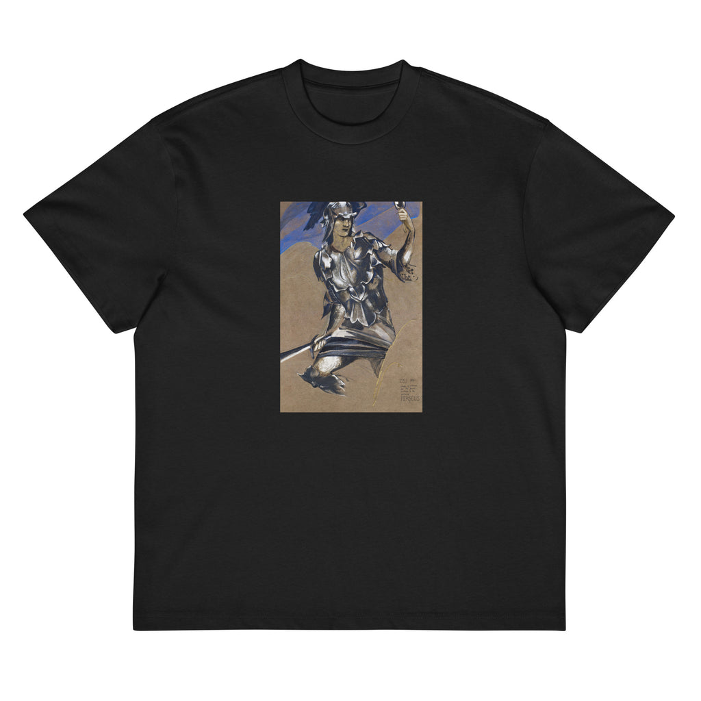 Black T-shirt The Perseus Series - Study Of Perseus In Armour For The Finding Of Medusa Signature