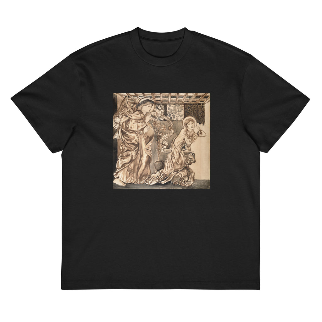 Black T-shirt The Annunciation Print Signature