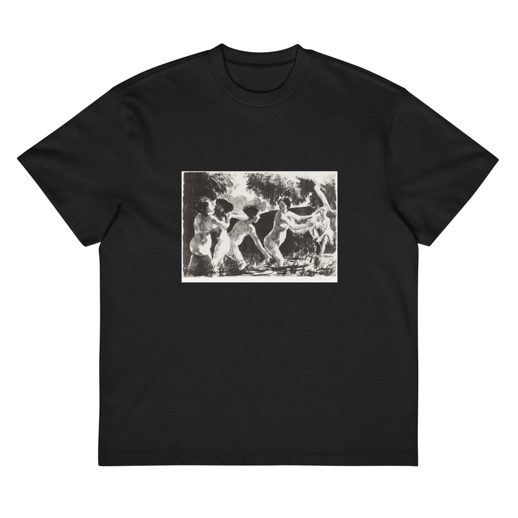 Black T-shirt Bathers Wrestling II Signature