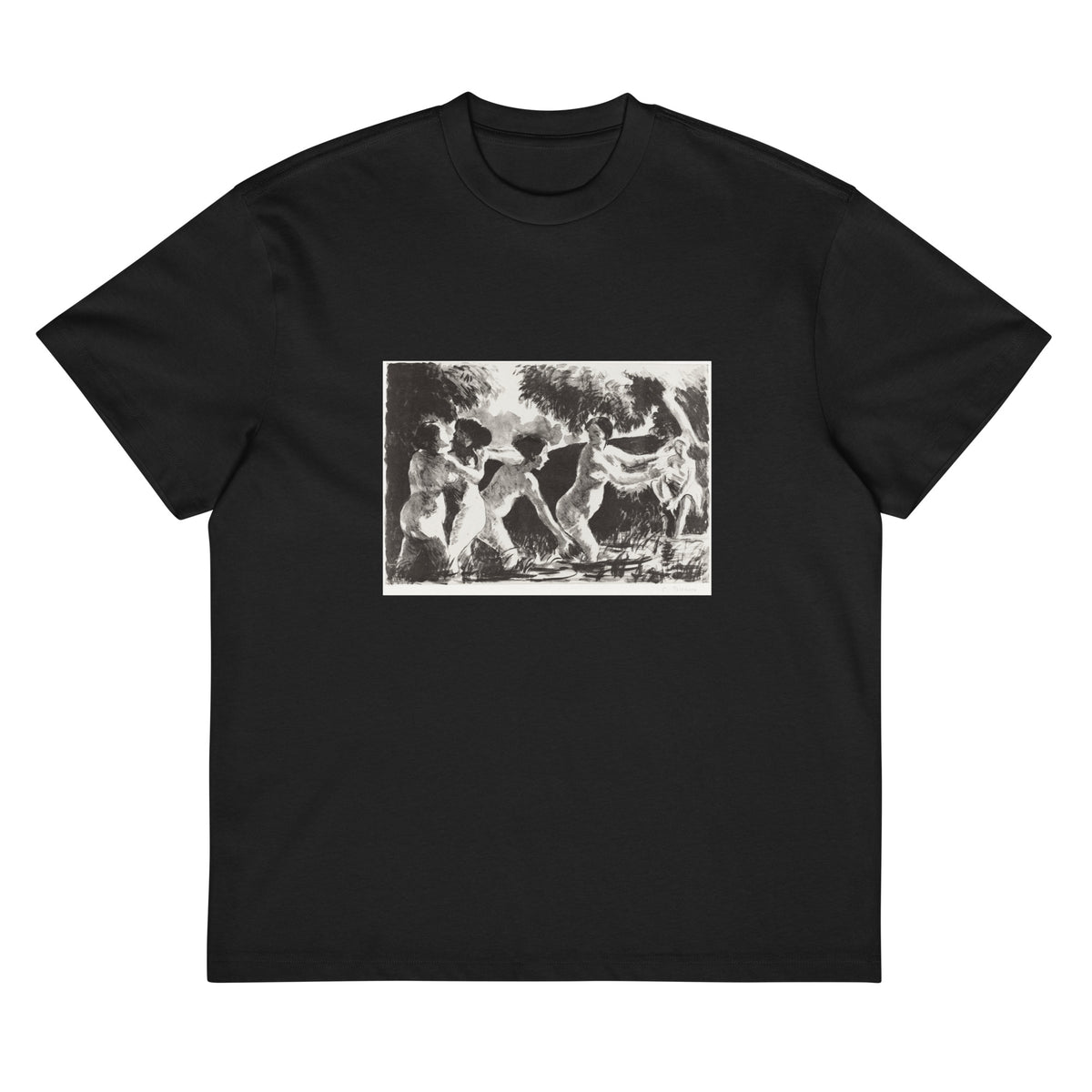 Black T-shirt Bathers Wrestling II Signature