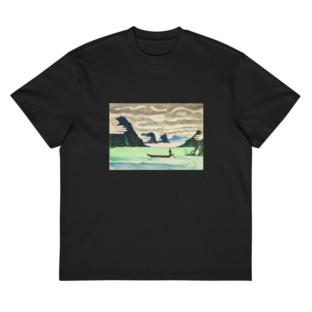 Black T-shirt Mountain Lake Signature