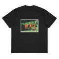 Black T-shirt Bathers Throwing Reeds Print Signature